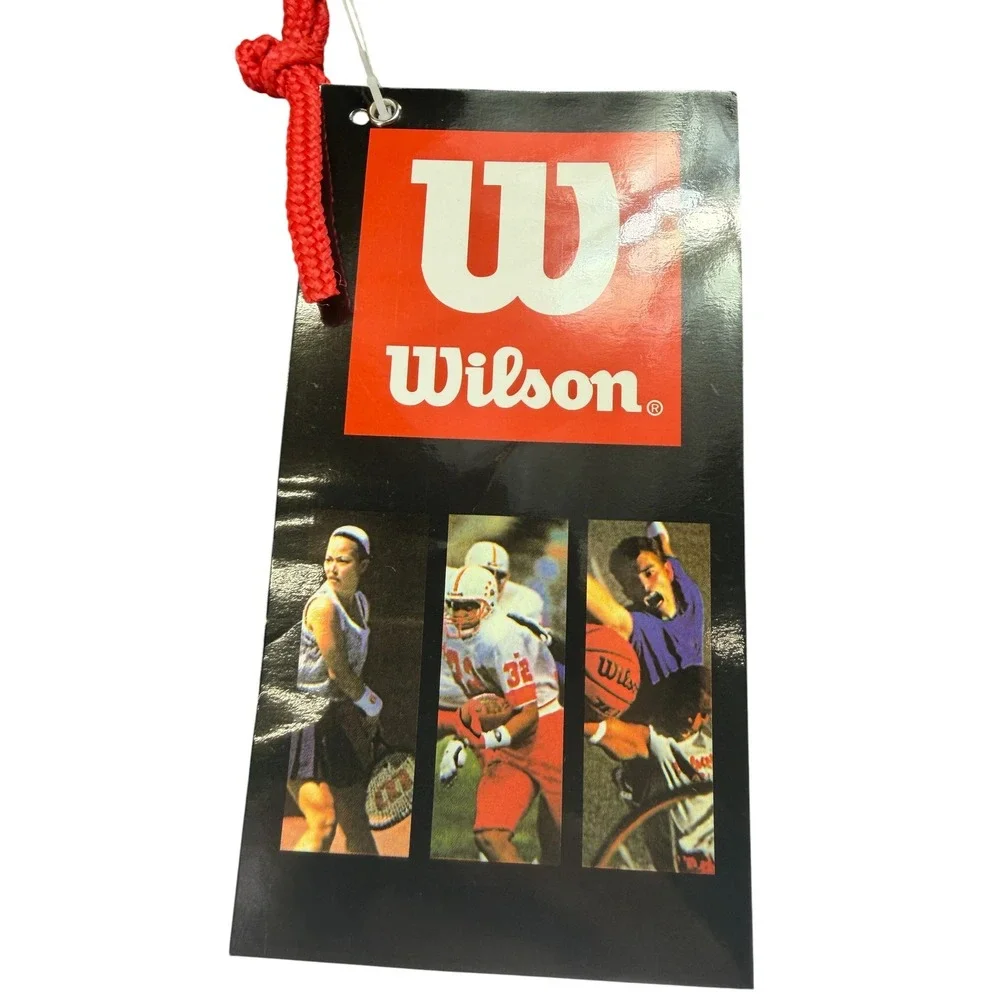 Wilson Sports Gear Vintage Duffel Bag Black Red Nylon Gym Travel NWT